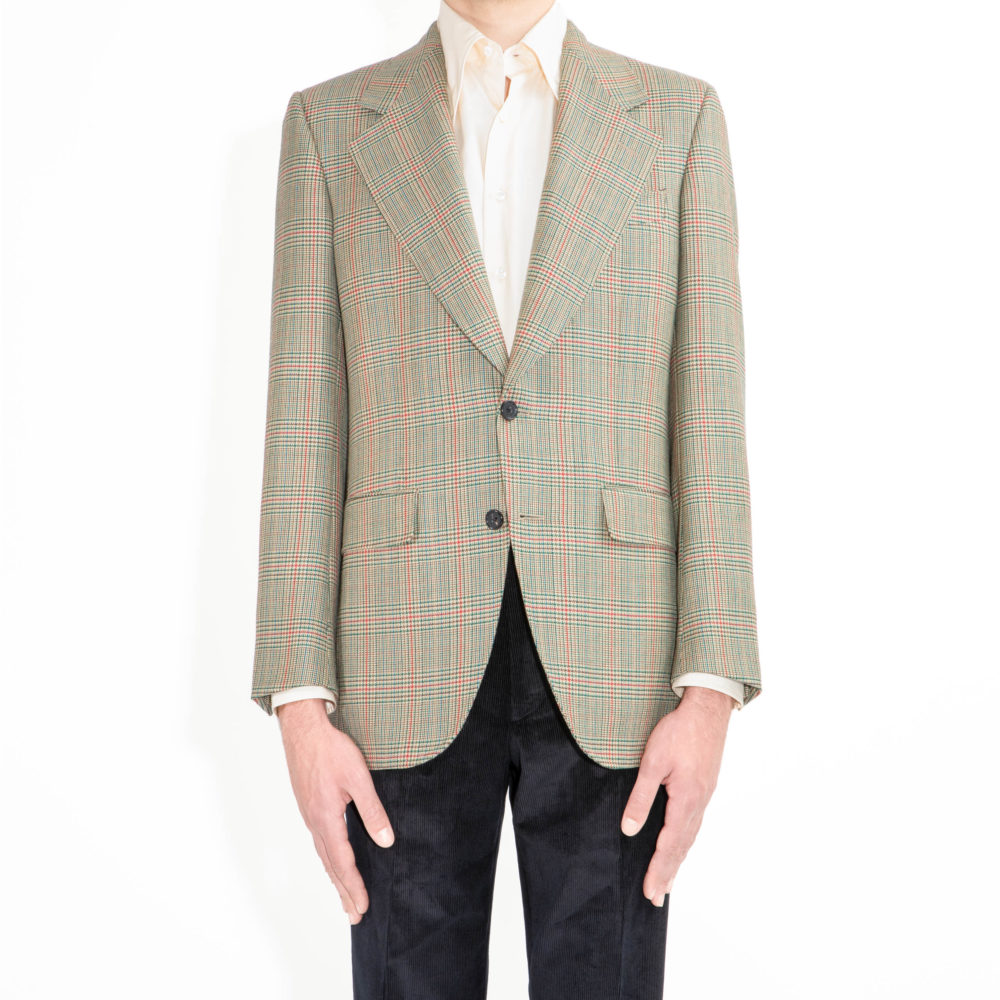 SINGLE-BREASTED JACKET IN TWEED - MINTO ESTATE CHECK-1-