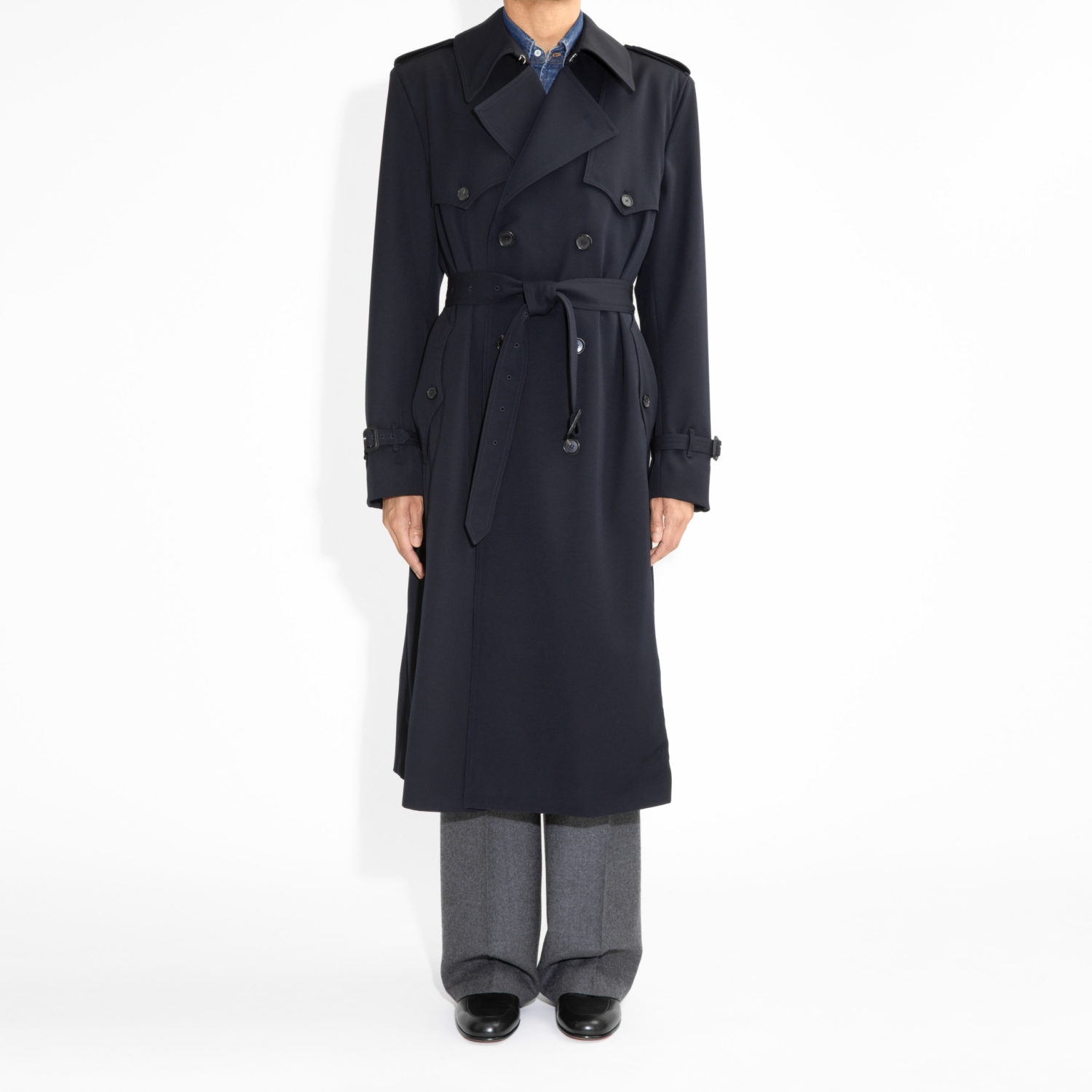 TRENCH-COAT EN GABARDINE - BLEU MARINE1