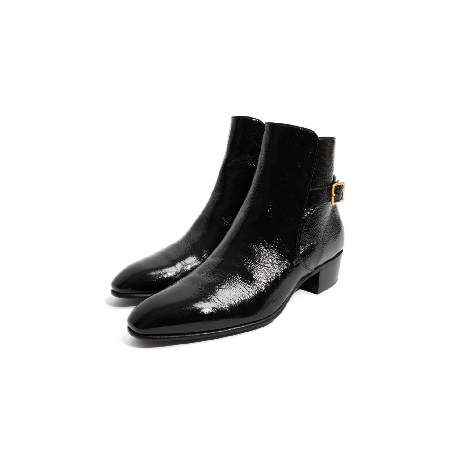 BOTTINES JODHPUR EN CUIR VERNI CRAQUELÉ – NOIRES_2