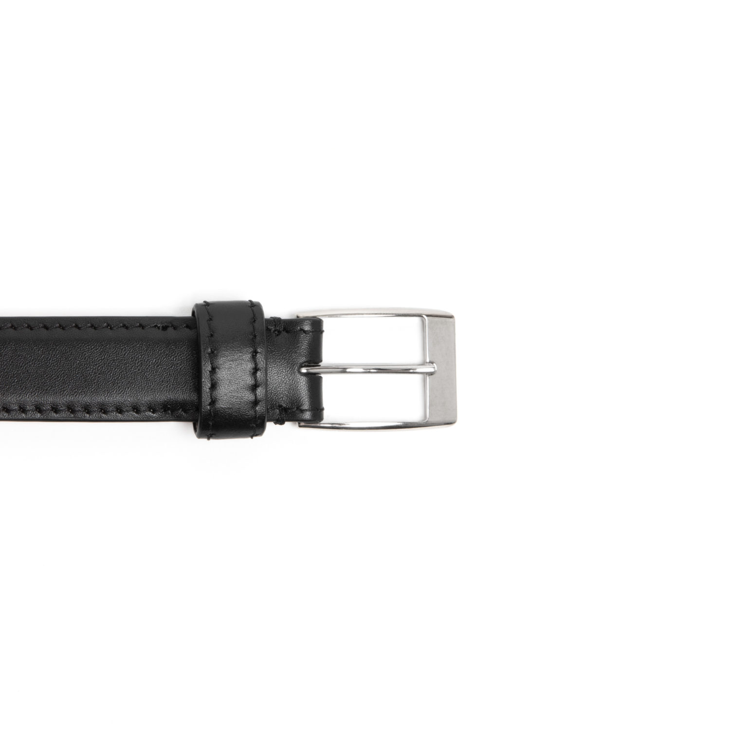 CEINTURE FINE EN CUIR DE VEAU BOX - NOIRE_1