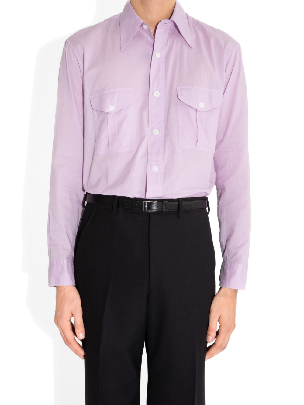 CHEMISE BOYSCOUT EN COTONNADE FINE - LILAS-1
