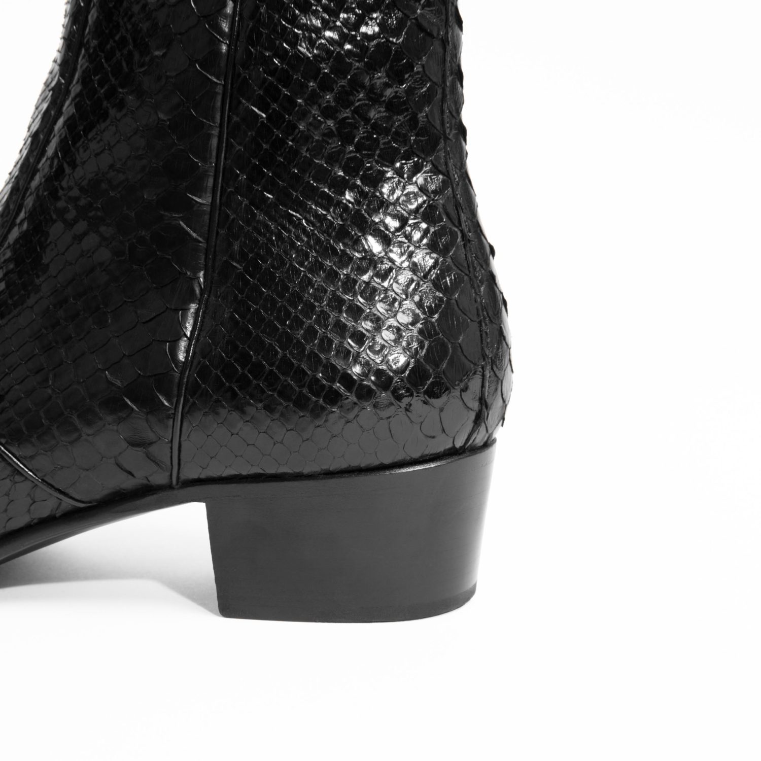 ZIPPED BOOTS IN PYTHON - BLACK - Image 5