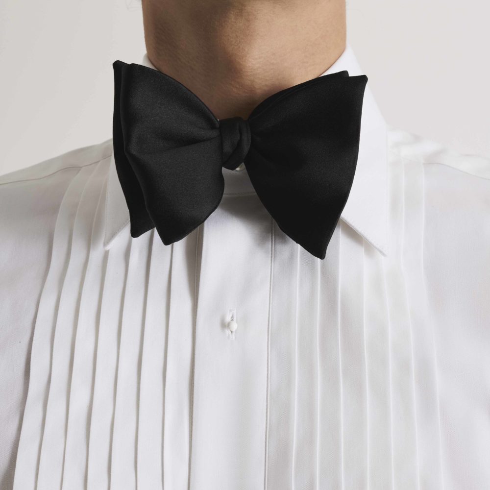 BOW TIE IN SILK SATIN - BLACK_1