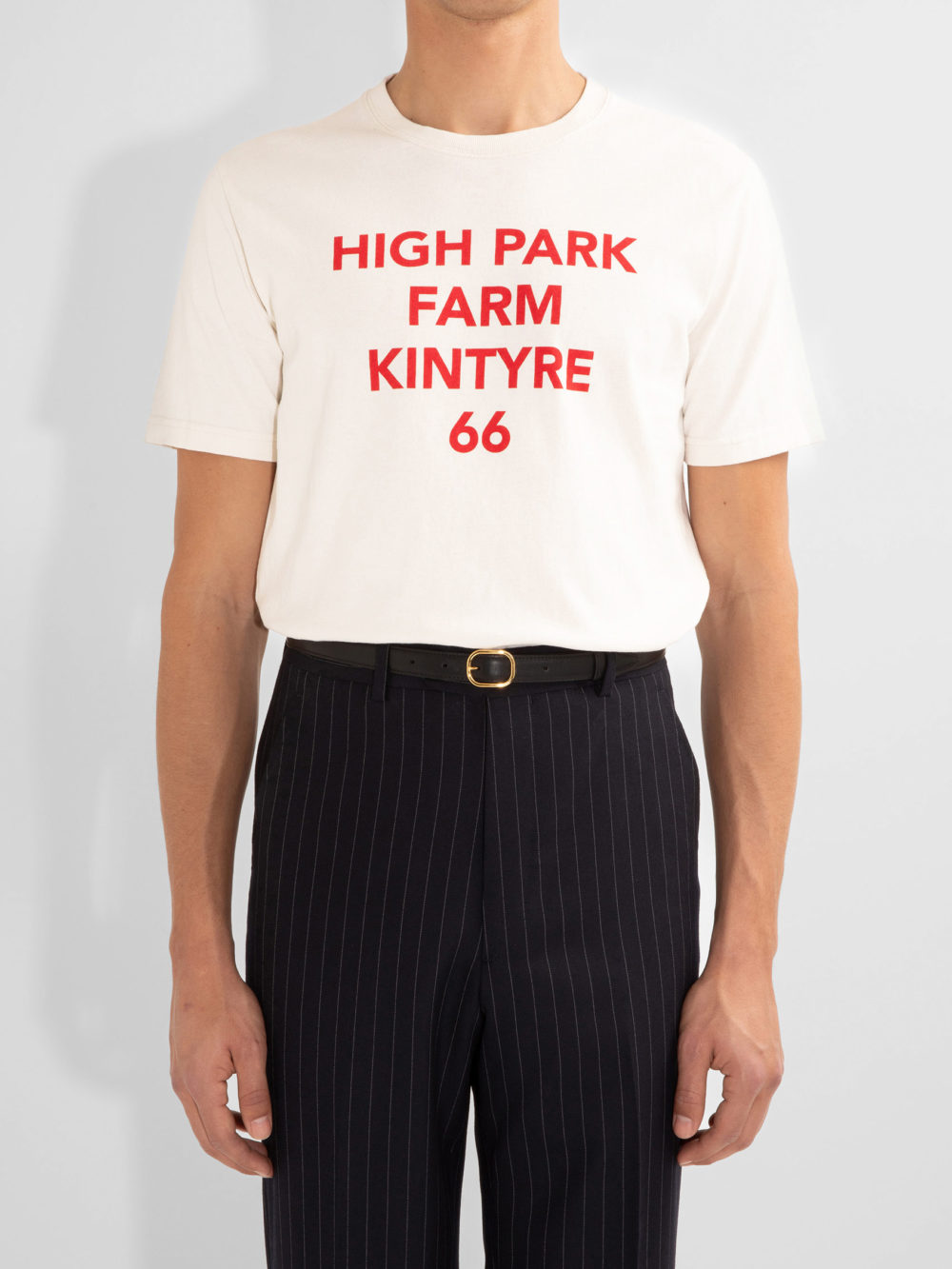 GRAPHIC T-SHIRT IN COTTON JERSEY - OFF-WHITE & RED