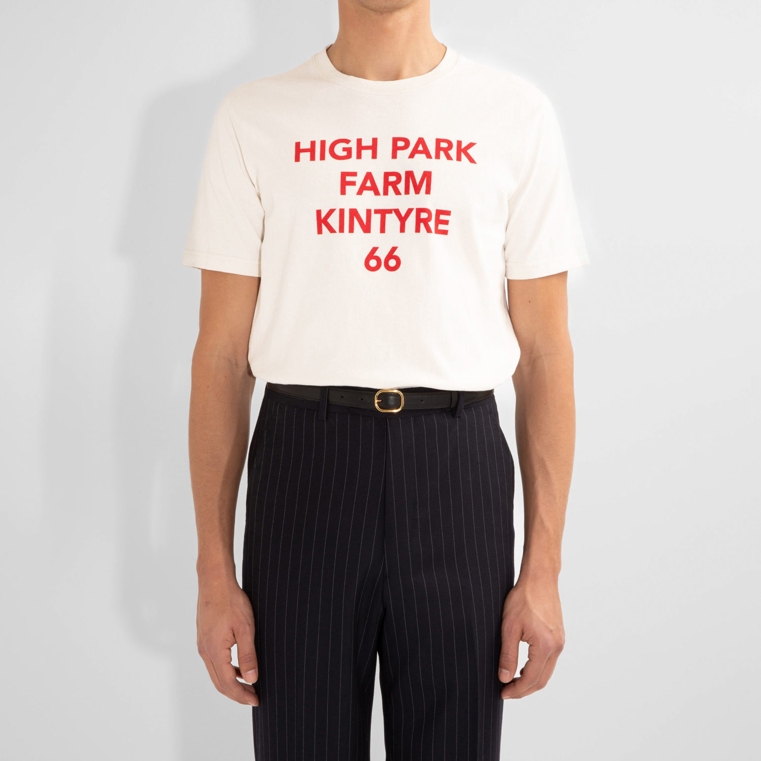 GRAPHIC T-SHIRT IN COTTON JERSEY - OFF-WHITE & RED