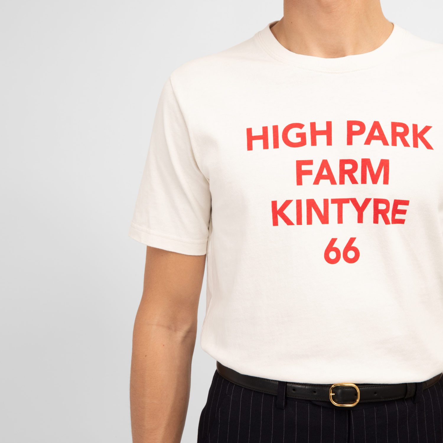 GRAPHIC T-SHIRT IN COTTON JERSEY - OFF-WHITE & RED - Image 4