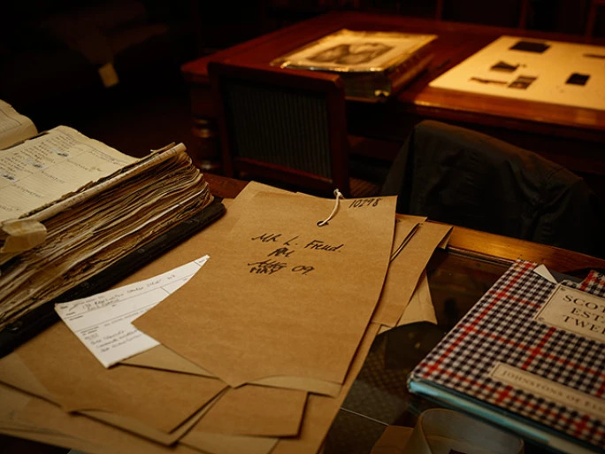 Patterns used to make suits for Lucian Freud at Huntsman