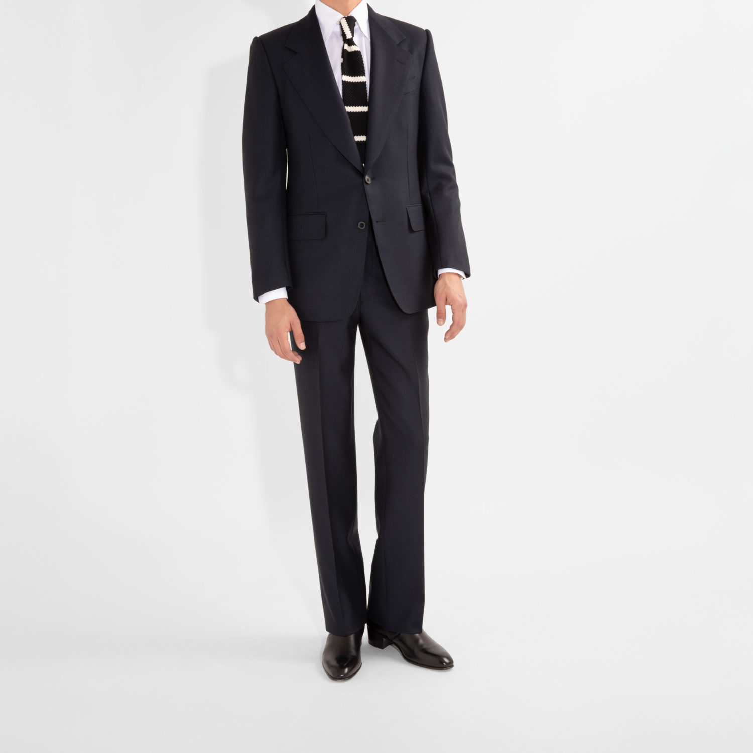 SINGLE-BREASTED SUIT IN BIRDSEYE - NAVY - Image 6