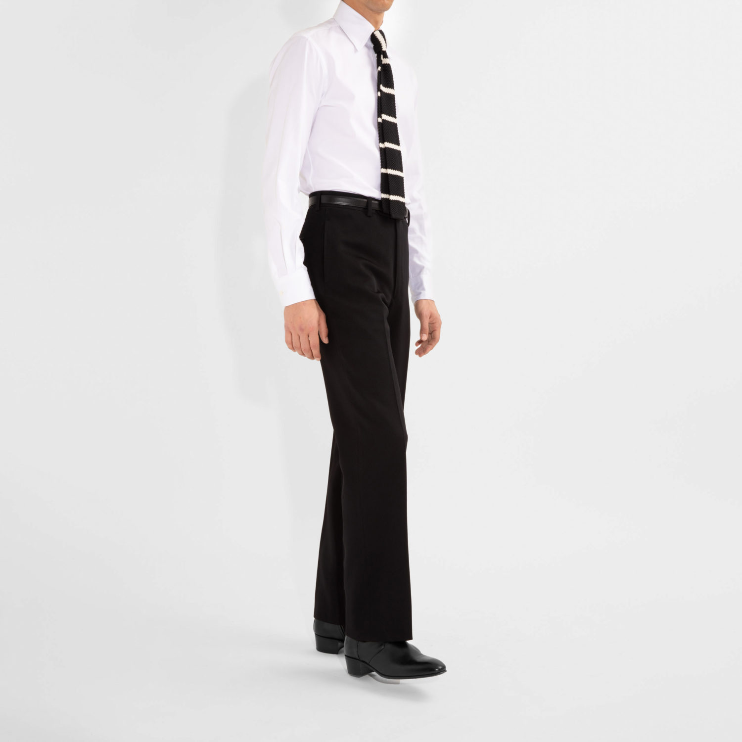 WIDE COLLAR SHIRT IN ROYAL OXFORD - WHITE - Image 5