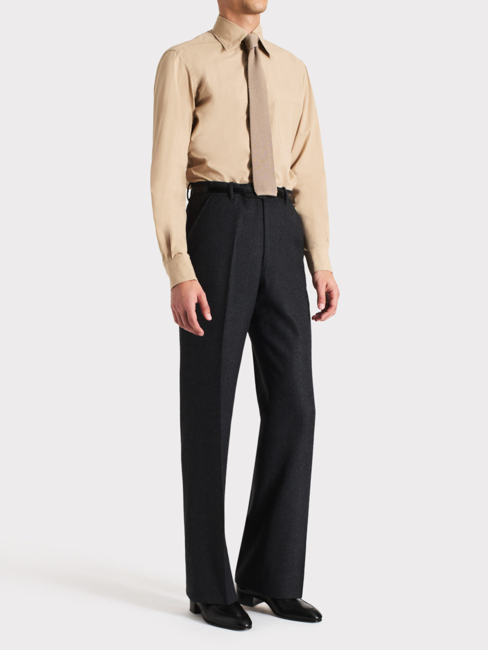 016_FLARED TROUSERS IN WOOL FLANNEL - ANTHRACITE_1_0555