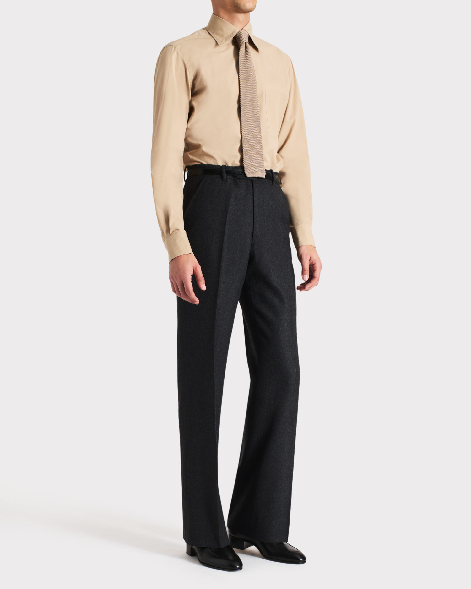 016_FLARED TROUSERS IN WOOL FLANNEL - ANTHRACITE_1_0555
