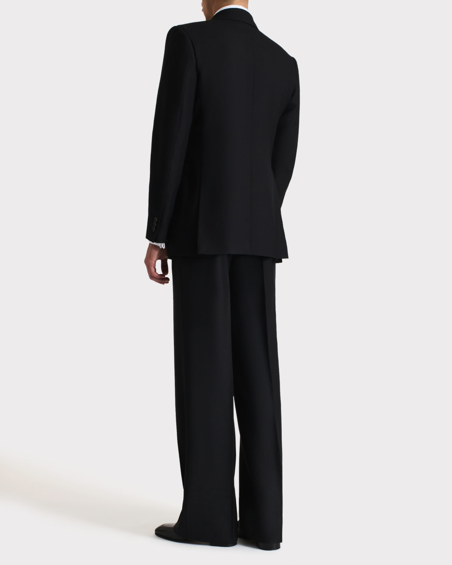 DOUBLE-BREASTED SUIT IN TWILL - BLACK - Image 5