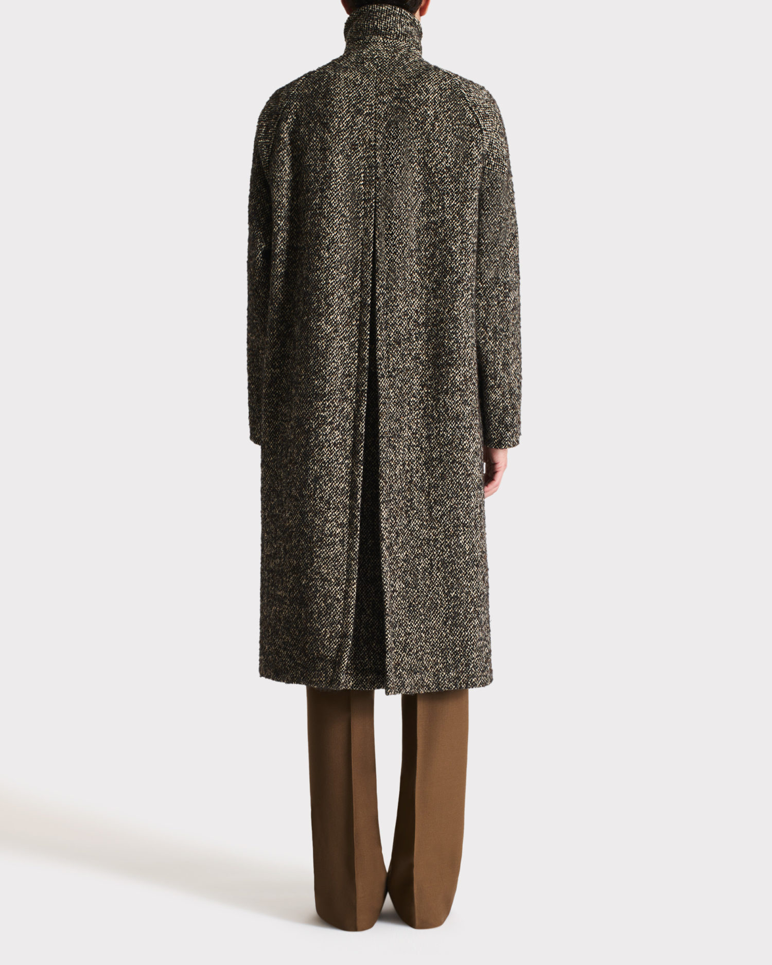 CAR COAT IN TWEED - BLACK AND BEIGE - Image 4