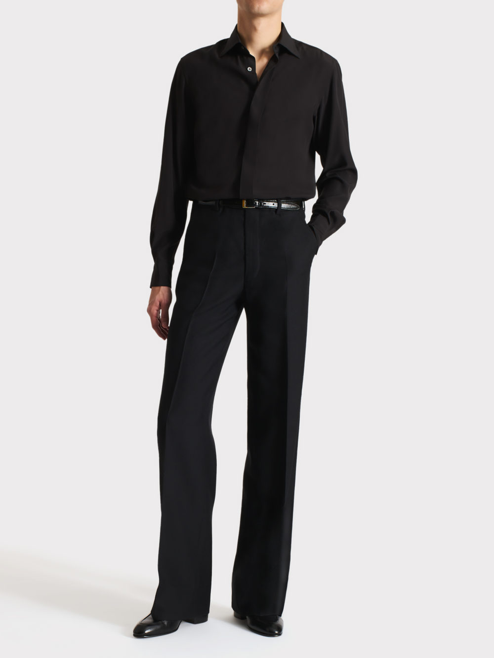 028_WIDE TROUSERS IN WORSTED WOOL TWILL - BLACK_1_0900