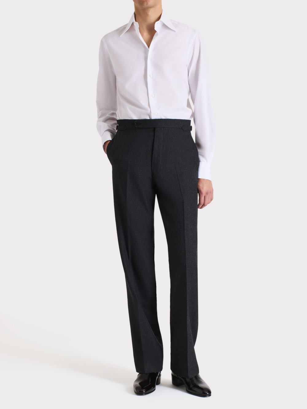 033_WIDE COLLAR SHIRT IN COTTON POPLIN - WHITE_1_1059