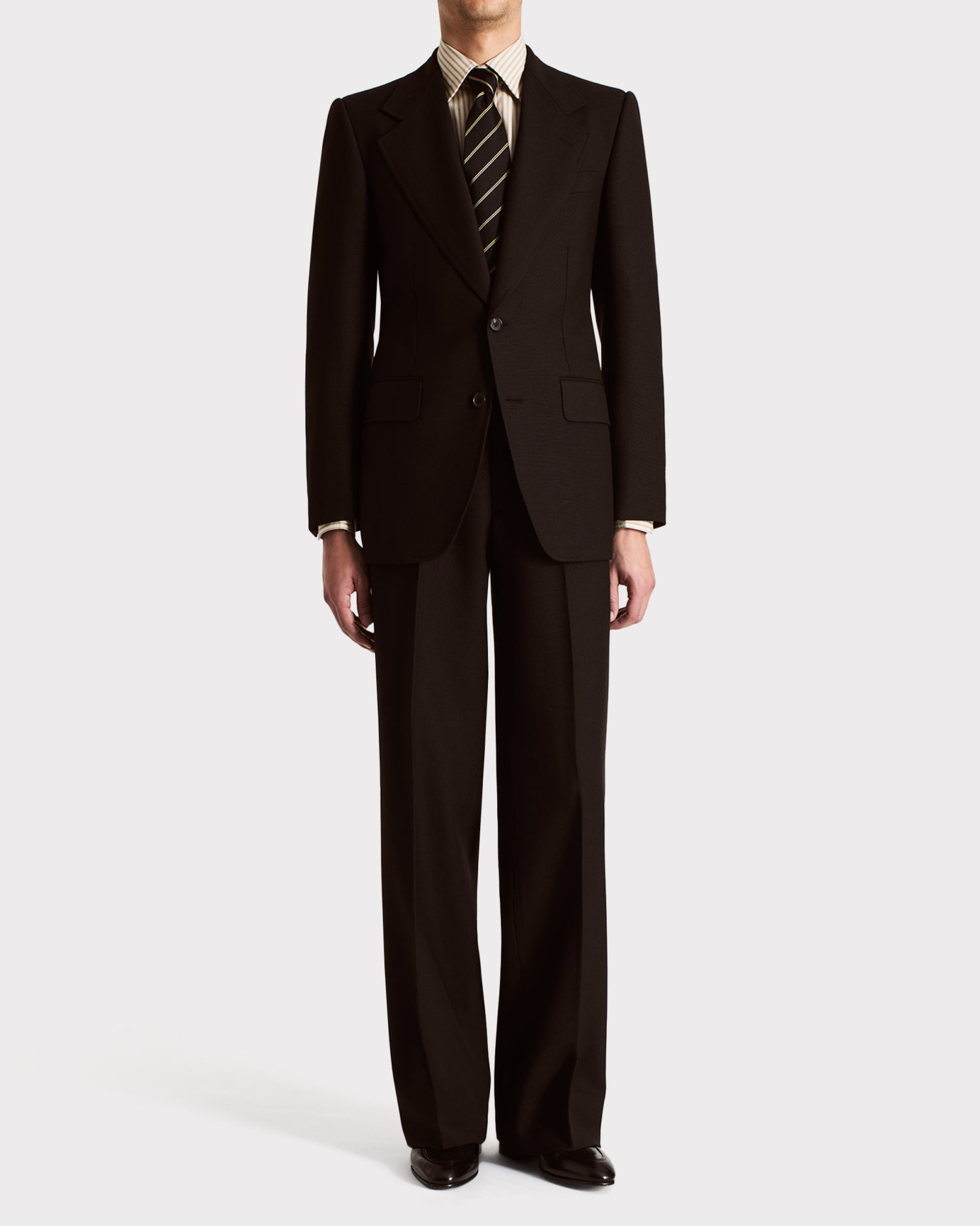 06_SINGLE-BREASTED SUIT IN 3-PLY WOOL FRESCO - DARK CHOCOLATE_1_0192