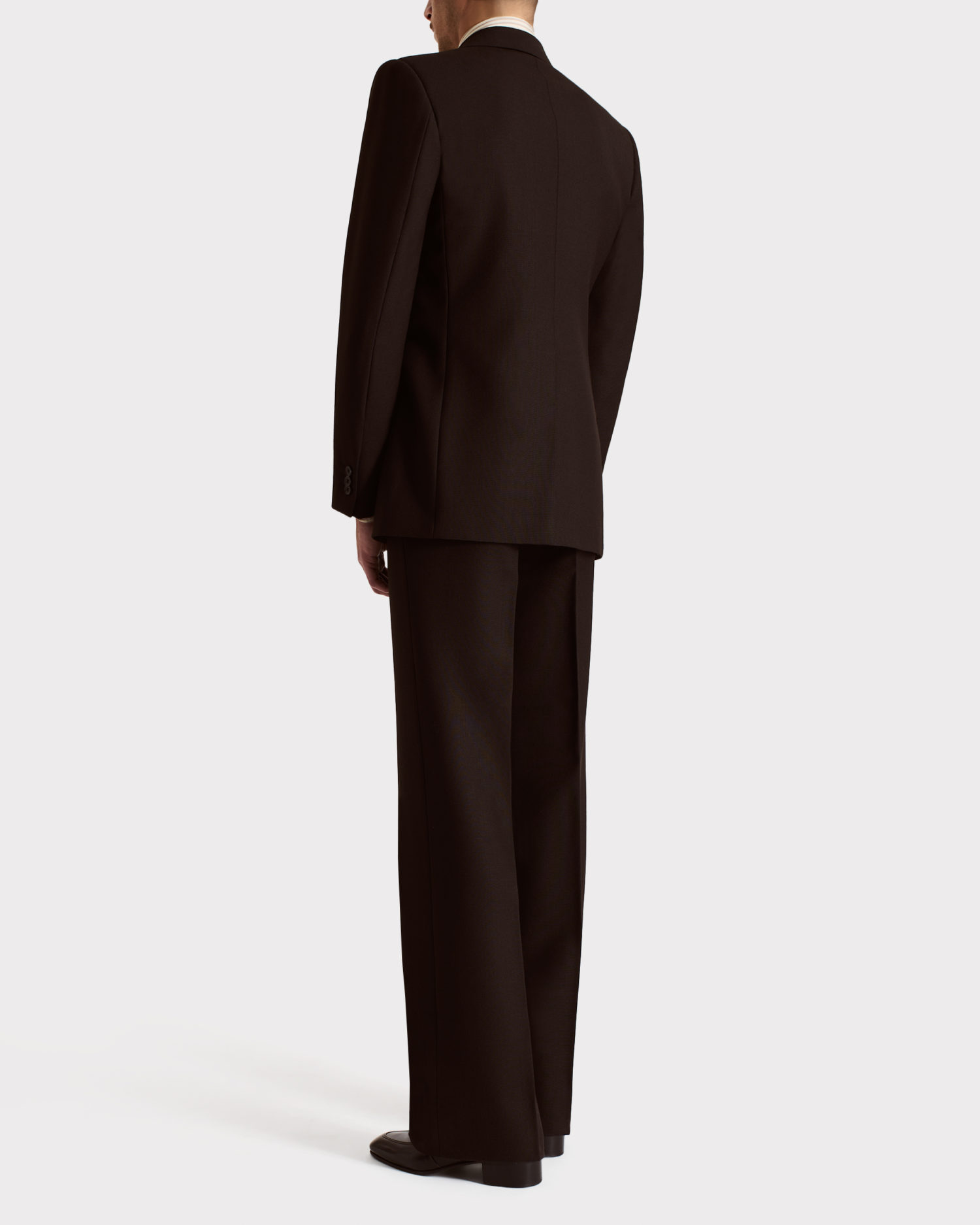 SINGLE-BREASTED SUIT IN FRESCO - DARK CHOCOLATE - Image 5