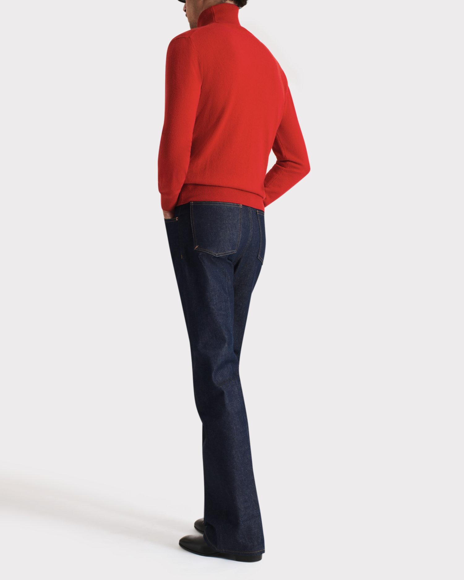 TURTLENECK SWEATER IN CASHMERE –  RED - Image 4