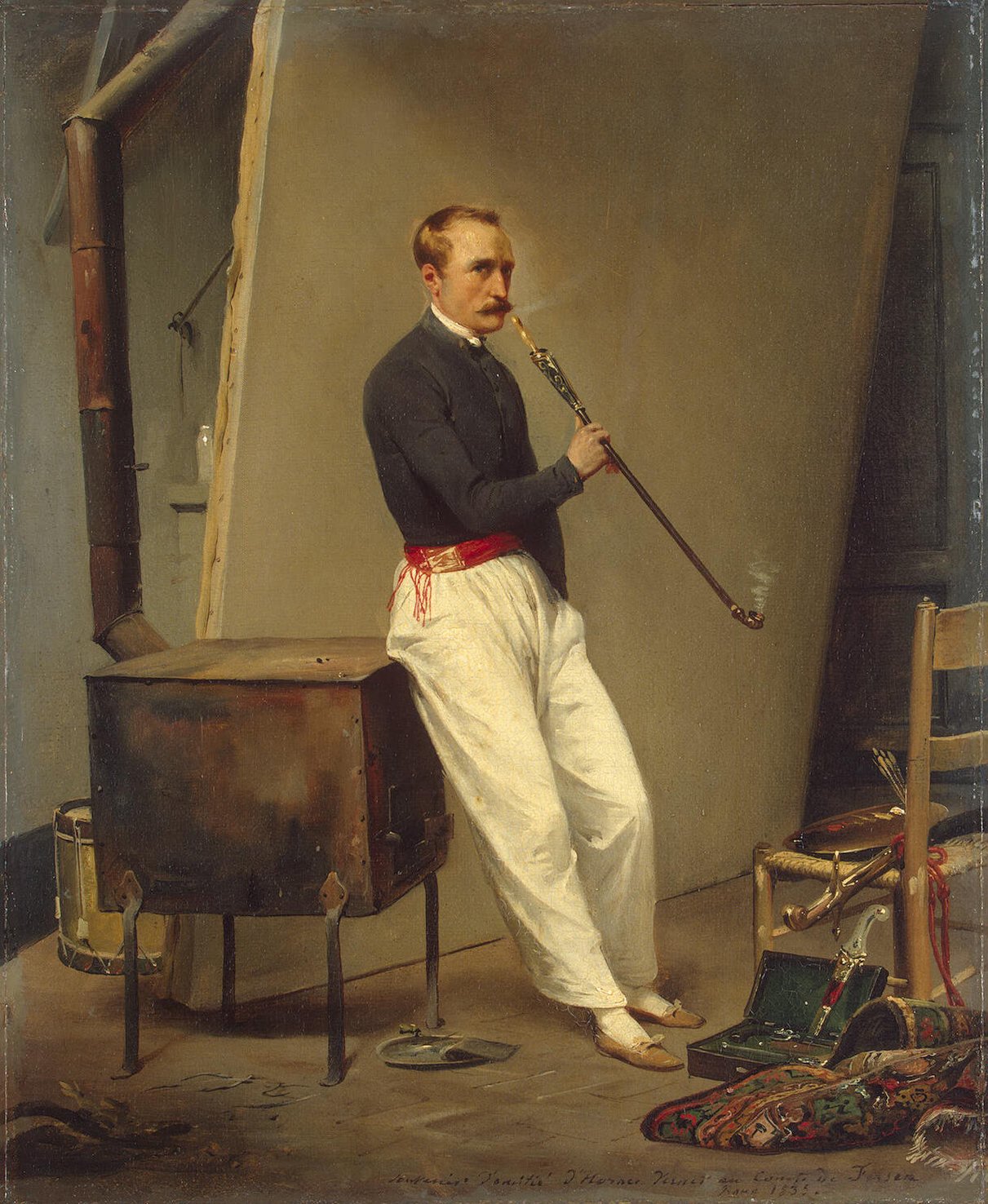 VERNET, émile, paint. self-portrait. 1835.