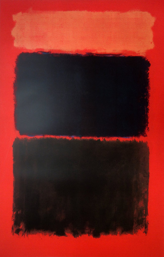 ROTHKO, Mark, art. Light Red Over Black. 1998. sérigraphie. 140 x 100 cm.
