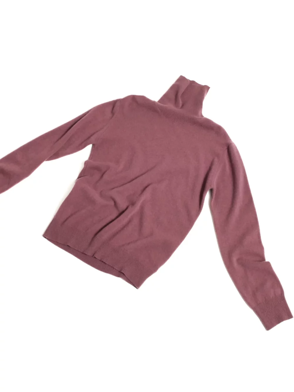 PULL COL ROULÉ EN CACHEMIRE - MÛRE FONCÉE