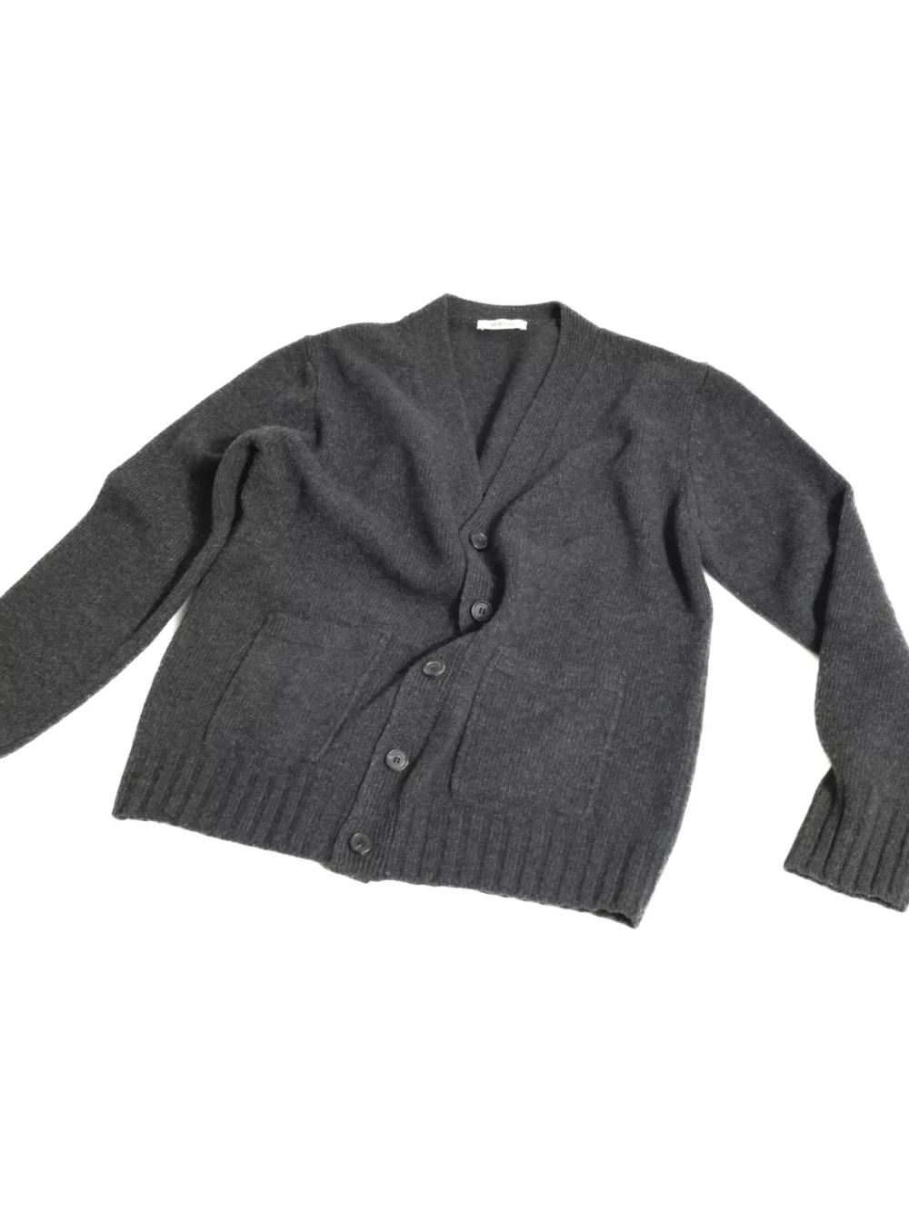 CARDIGAN EN LAINE ET CACHEMIRE - GRIS ANTHRACITE