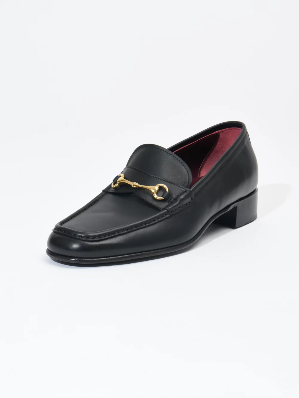 MOCASSINS À MORS EN CUIR DE VEAU GRAINÉ - NOIR