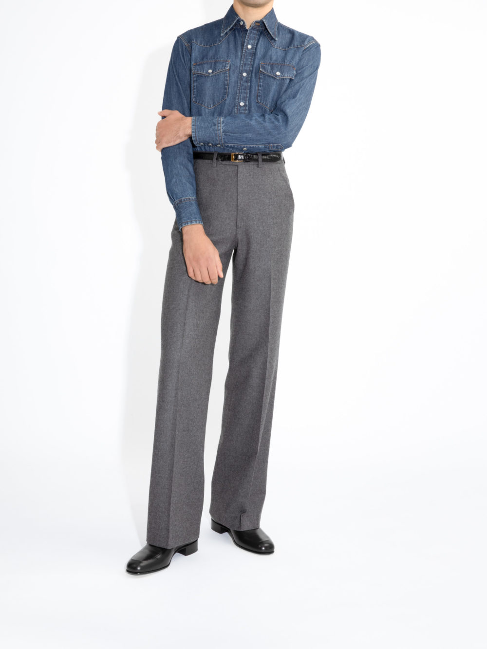 CHEMISE WESTERN EN DENIM - BLUE6