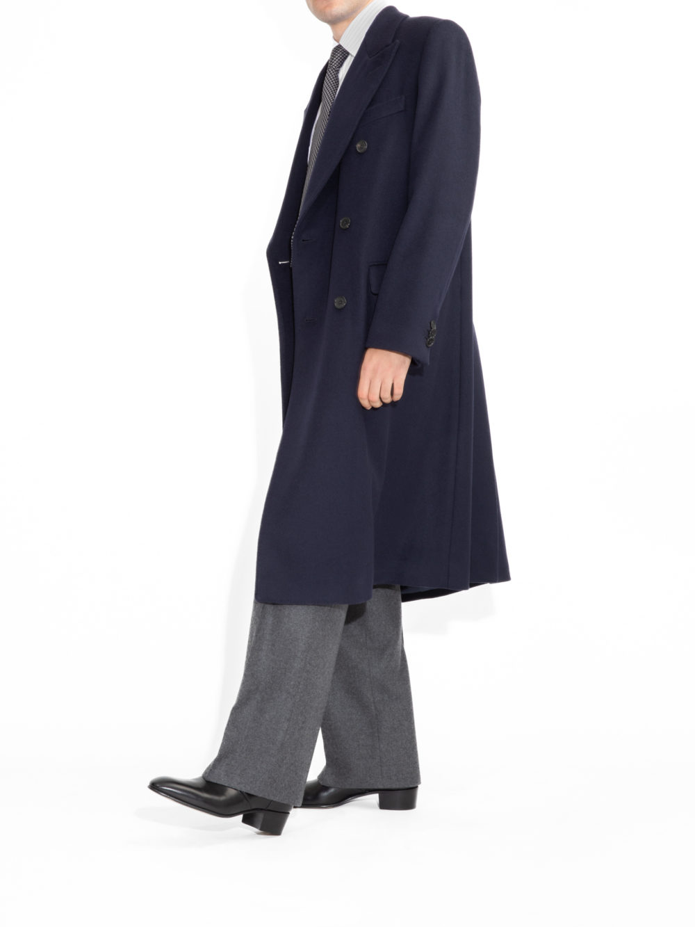MANTEAU CROISÉ EN SERGÉ - BLEU MARINE6