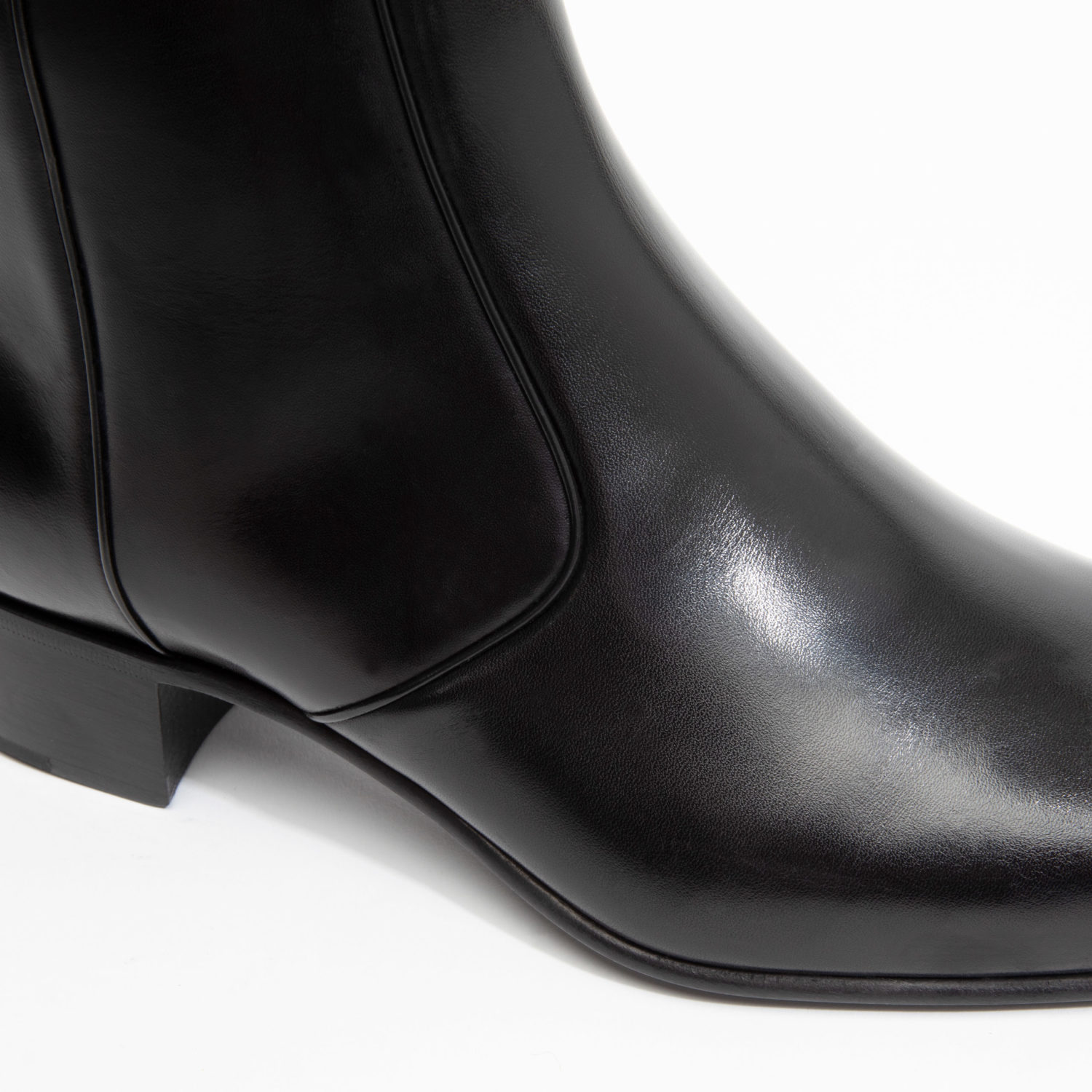 BOTTINES ZIPPÉES EN CUIR BOX - NOIRES_3