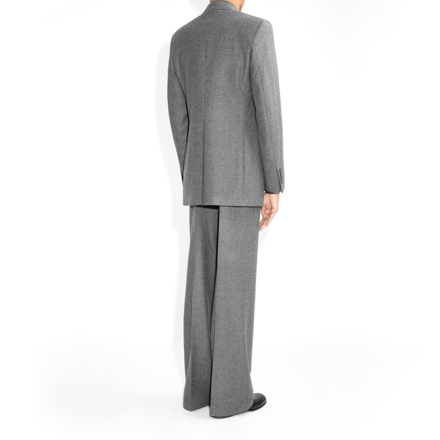 COSTUME DROIT EN FLANELLE - GRIS 3