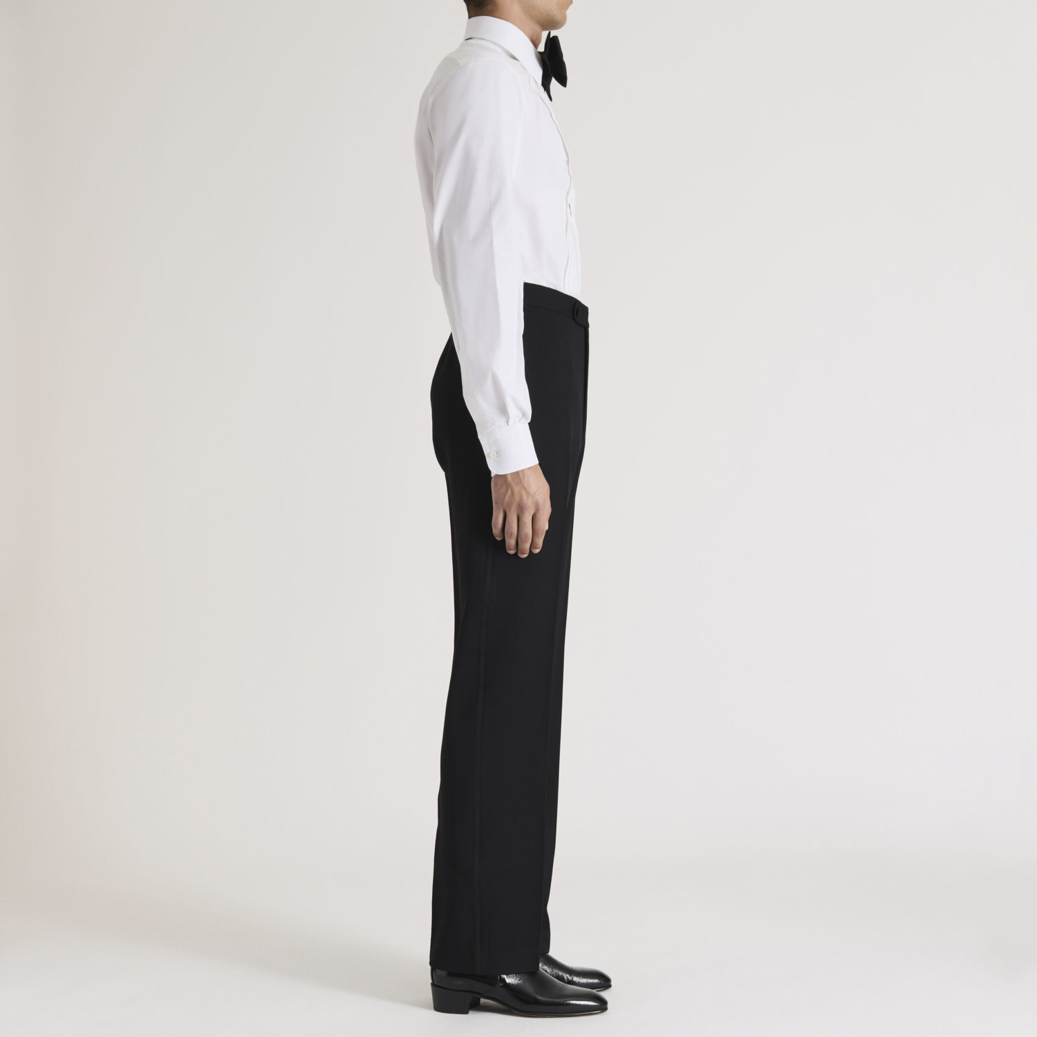 PANTALON ÉVASÉ EN GRAIN DE POUDRE - NOIR – Image 3