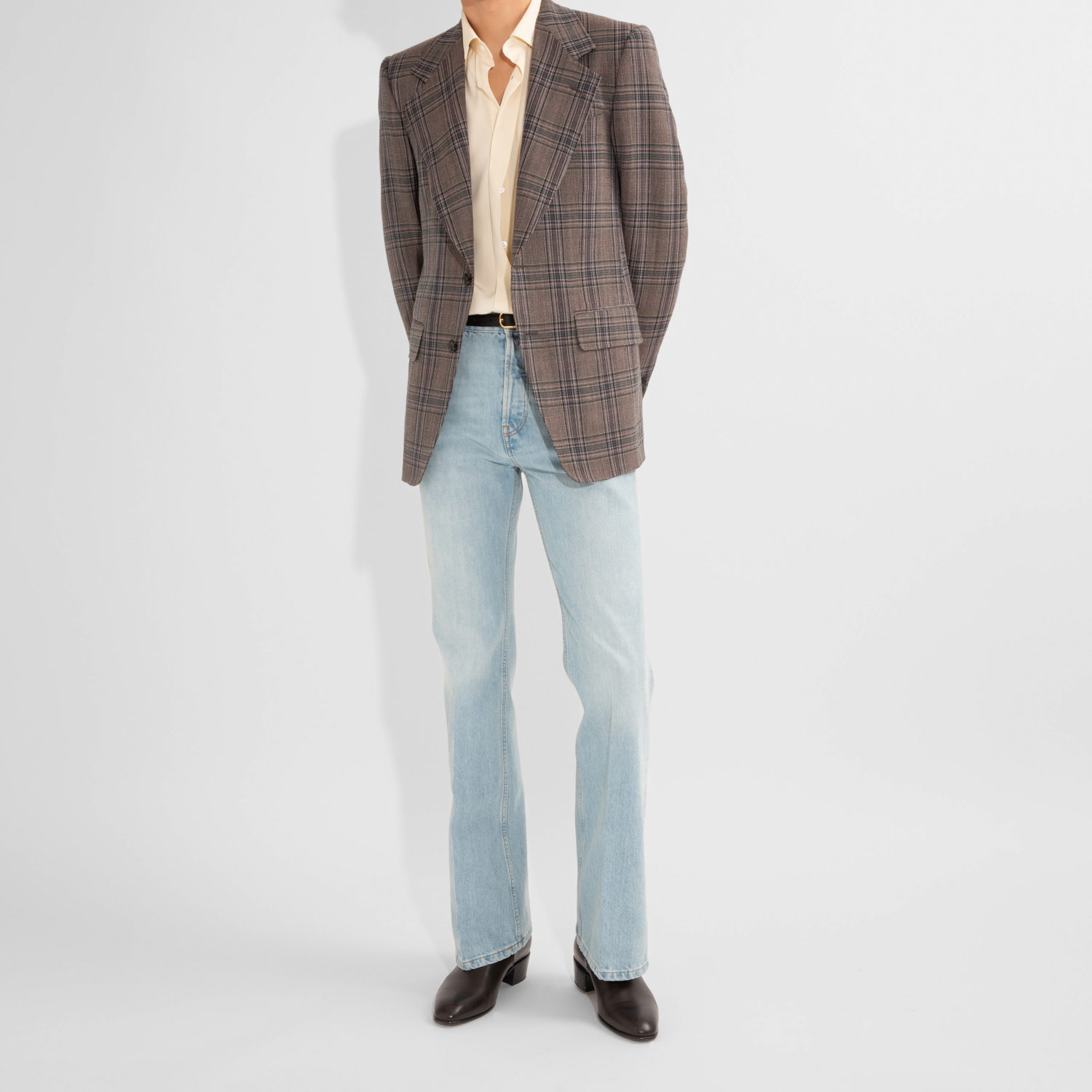 CHEMISE COL CLASSIQUE EN CRÊPE DE SOIE - BEURRE – Image 6
