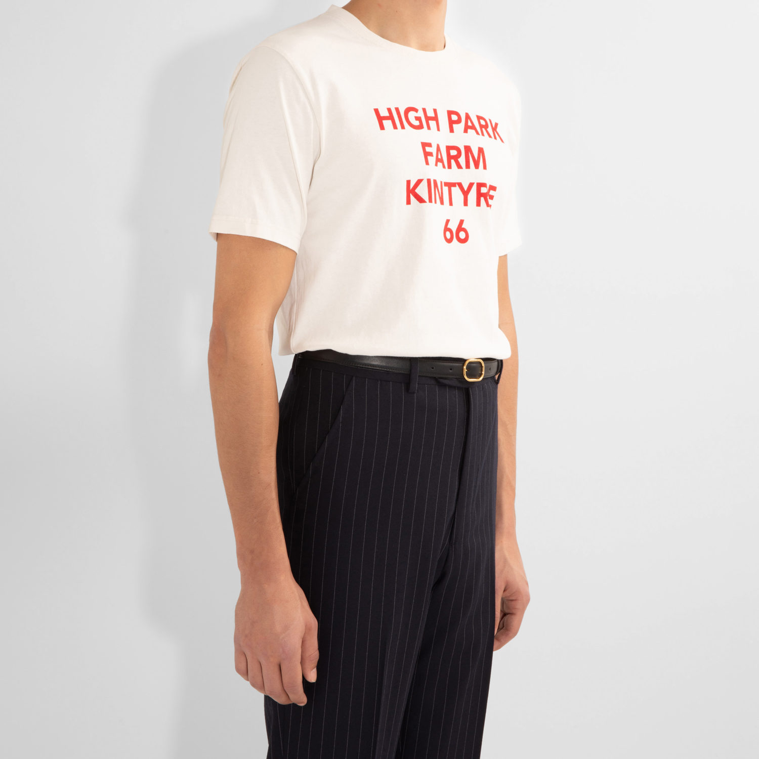 T-SHIRT GRAPHIQUE EN JERSEY DE COTON - BLANC CASSÉ ET ROUGE – Image 2