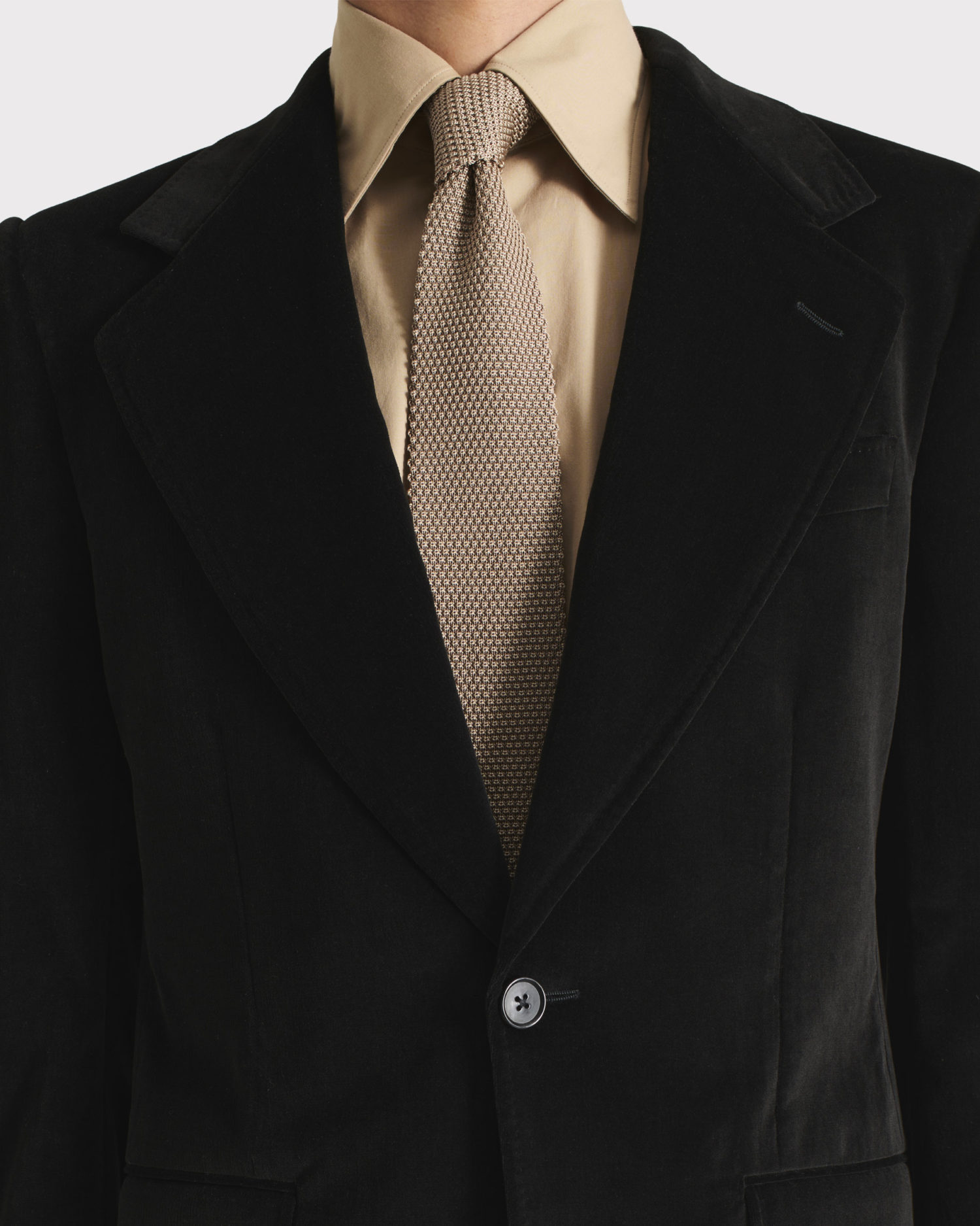 VESTE DROITE EN VELOURS - NOIRE – Image 2