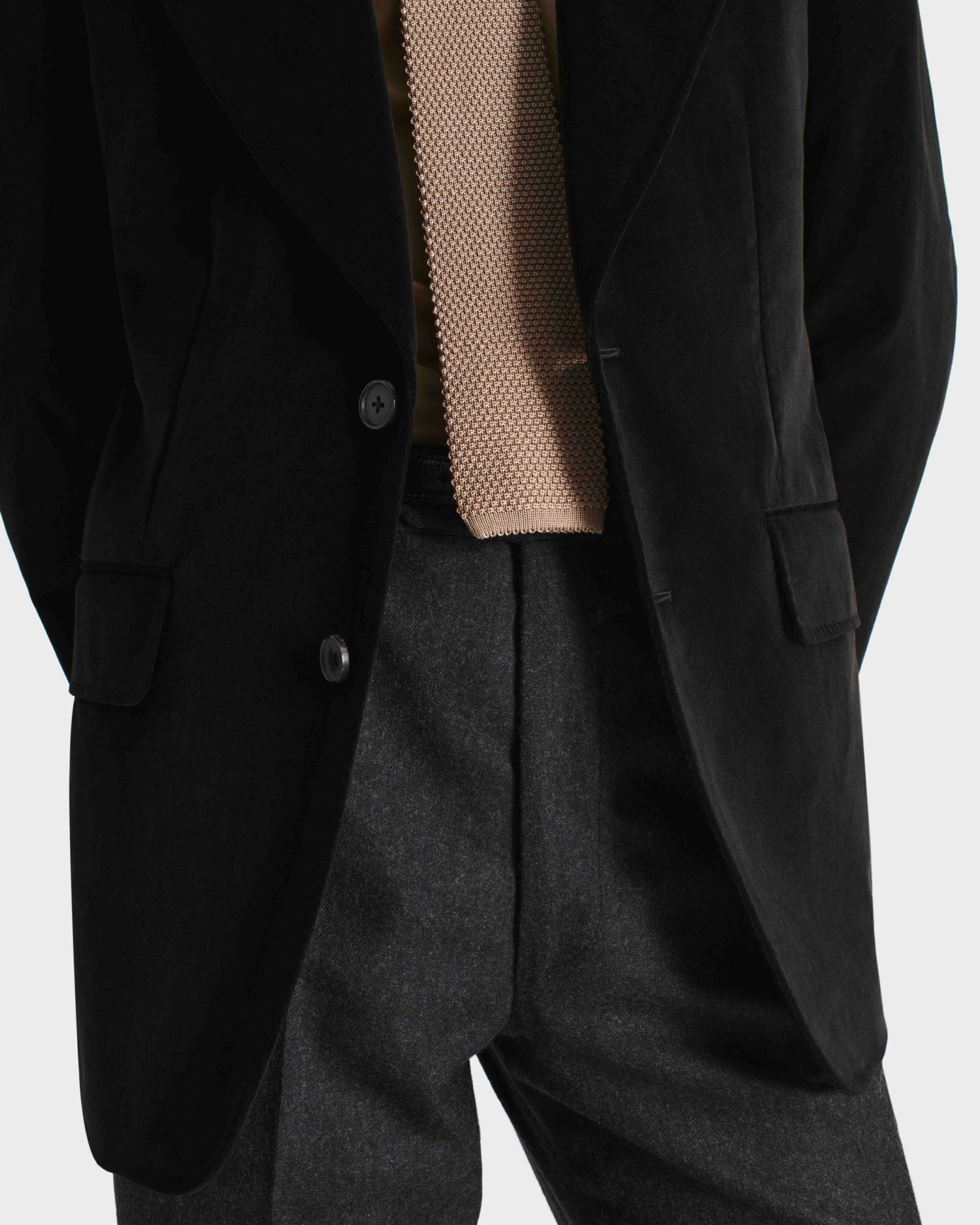 VESTE DROITE EN VELOURS - NOIRE – Image 5