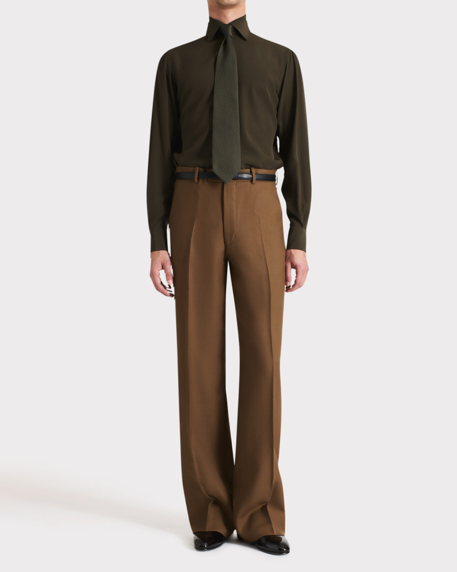 024_WIDE TROUSERS IN WORSTED WOOL TWILL - DARK BRONZE_1_0740