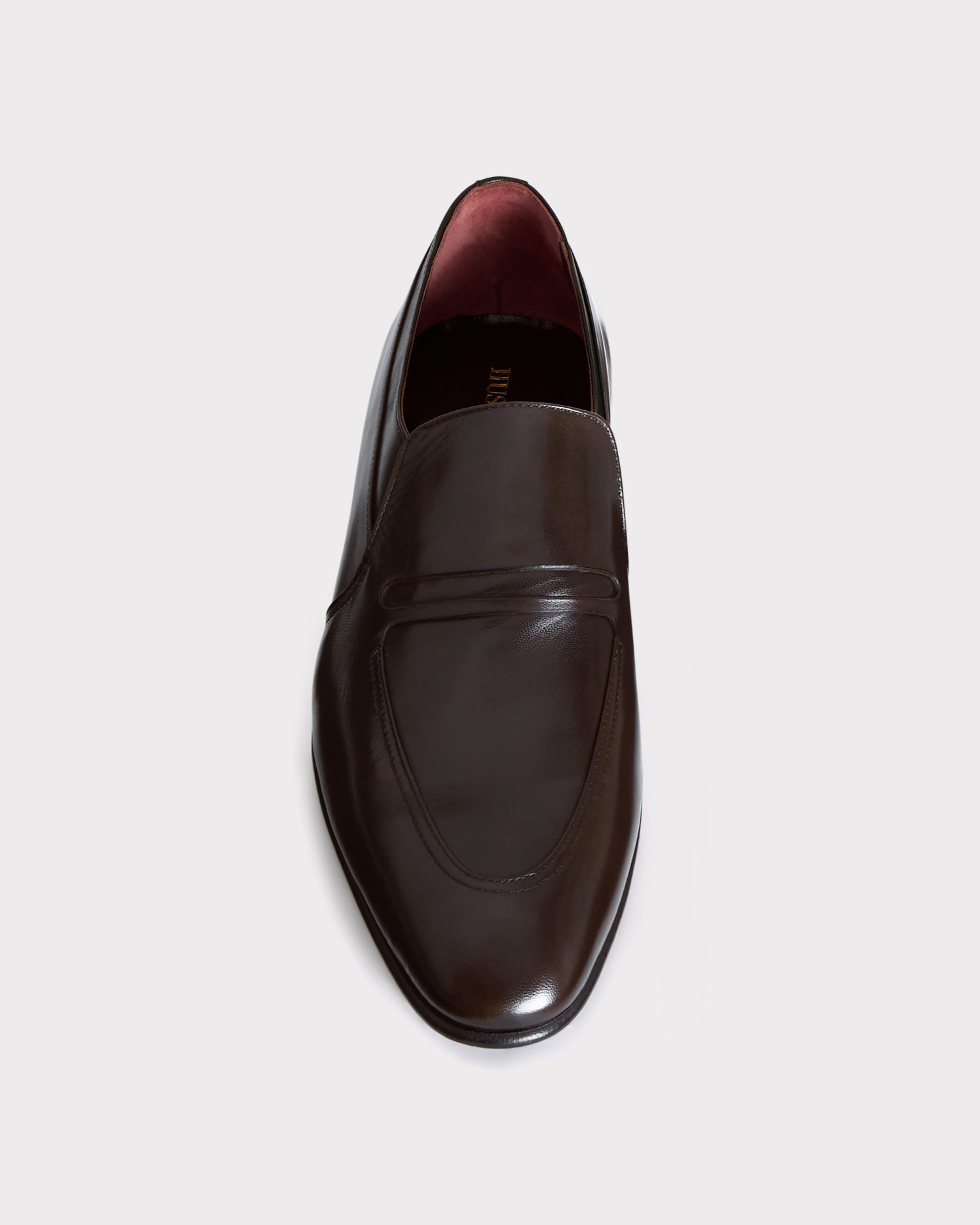 MOCASSINS EN CUIR D’AGNEAU ANILINE - MARRON FONCÉ – Image 2