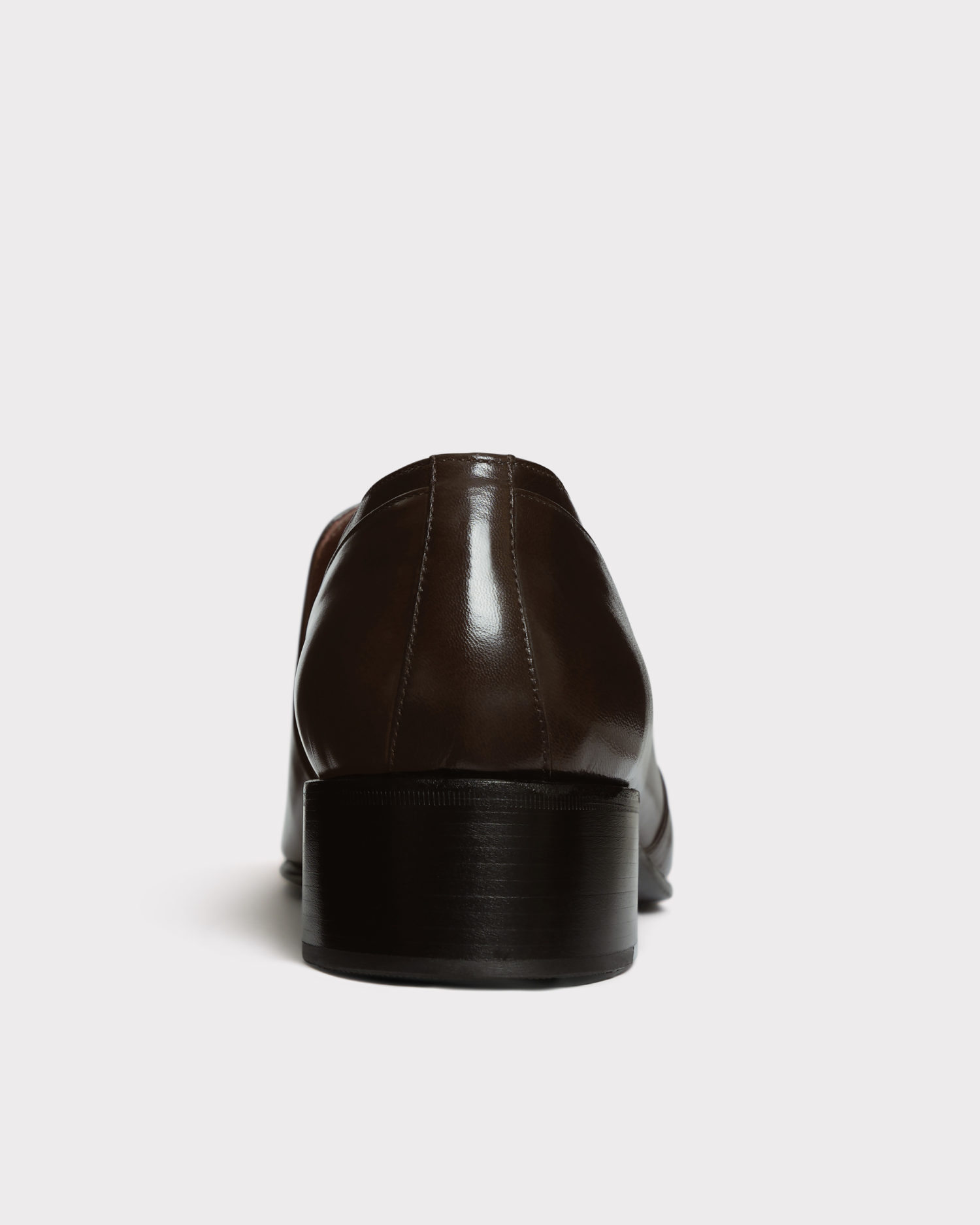 MOCASSINS EN CUIR D’AGNEAU ANILINE - MARRON FONCÉ – Image 5