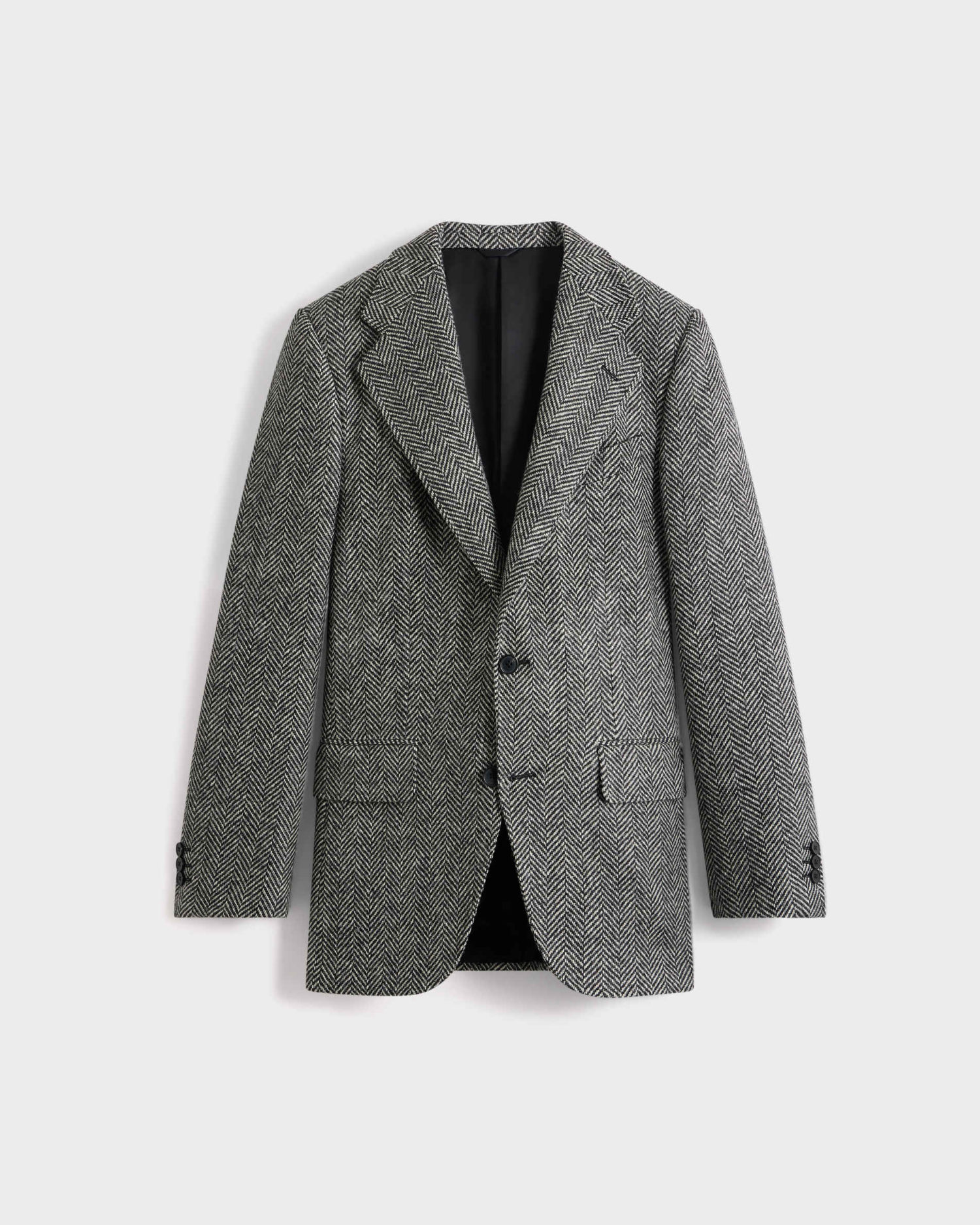 VESTE DROITE EN TWEED - CHEVRONS NOIR ET BLANC – Image 5